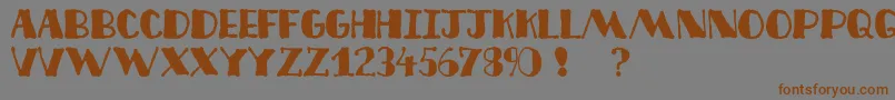 Decofree Font – Brown Fonts on Gray Background