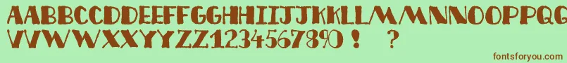 Decofree-fontti – ruskeat fontit vihreällä taustalla