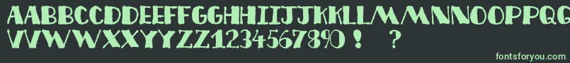 フォントDecofree – 黒い背景に緑の文字