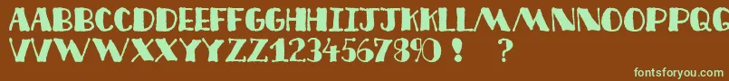 Decofree Font – Green Fonts on Brown Background