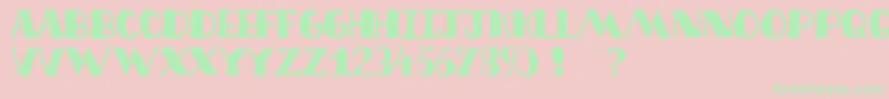Decofree-Schriftart – Grüne Schriften auf rosa Hintergrund