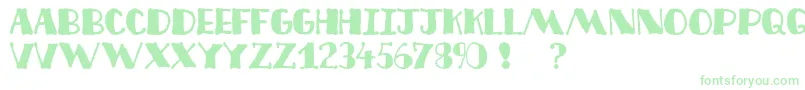 Decofree-Schriftart – Grüne Schriften auf weißem Hintergrund