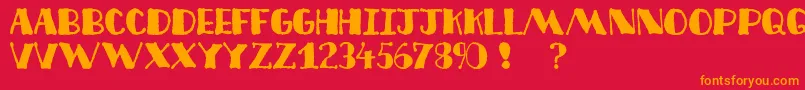 fuente Decofree – Fuentes Naranjas Sobre Fondo Rojo