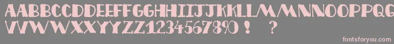 Decofree-fontti – vaaleanpunaiset fontit harmaalla taustalla
