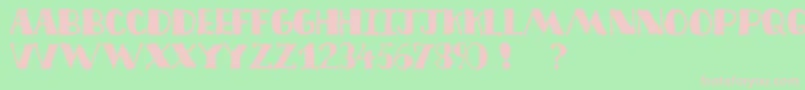 Decofree Font – Pink Fonts on Green Background