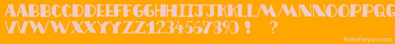 Decofree Font – Pink Fonts on Orange Background