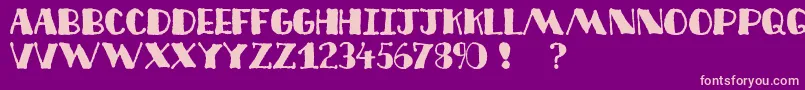 Decofree-Schriftart – Rosa Schriften auf violettem Hintergrund