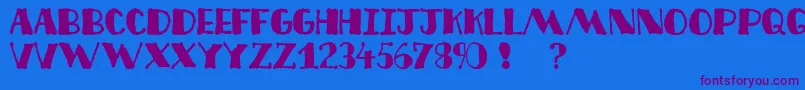 Decofree Font – Purple Fonts on Blue Background