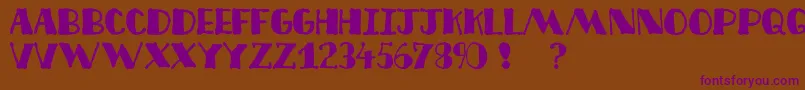 Decofree Font – Purple Fonts on Brown Background