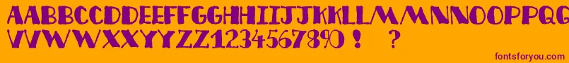 Decofree Font – Purple Fonts on Orange Background