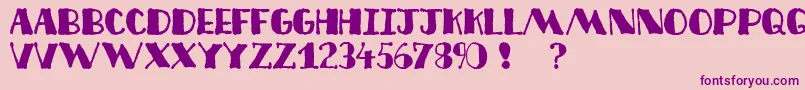 フォントDecofree – ピンクの背景に紫のフォント