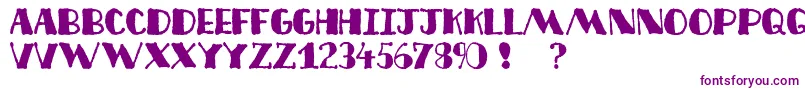 フォントDecofree – 白い背景に紫のフォント