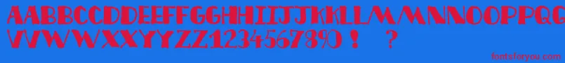 Шрифт Decofree – красные шрифты на синем фоне
