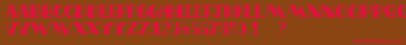 Decofree Font – Red Fonts on Brown Background