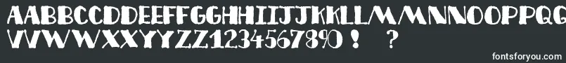 フォントDecofree – 黒い背景に白い文字