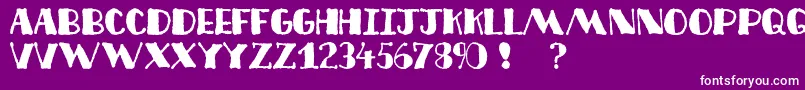 Decofree-Schriftart – Weiße Schriften auf violettem Hintergrund