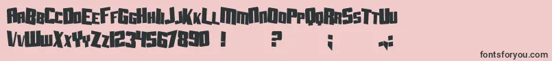 SfAftershockDebrisCondsolid Font – Black Fonts on Pink Background