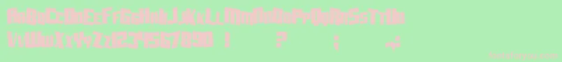 Lisätietoja SfAftershockDebrisCondsolid-fontista SfAftershockDebrisCondsolid-fontti – vaaleanpunaiset fontit vihreällä taustalla
