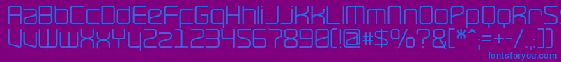 RavepartyPoster-fontti – siniset fontit violetilla taustalla