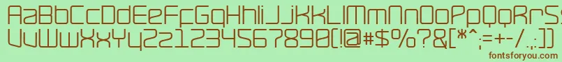 Шрифт RavepartyPoster – коричневые шрифты на зелёном фоне