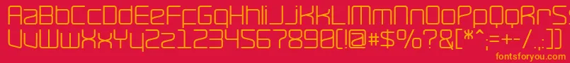 RavepartyPoster Font – Orange Fonts on Red Background