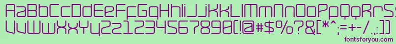 Шрифт RavepartyPoster – фиолетовые шрифты на зелёном фоне