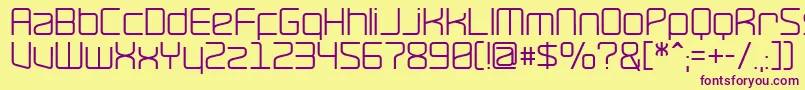 Шрифт RavepartyPoster – фиолетовые шрифты на жёлтом фоне