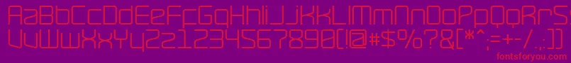 フォントRavepartyPoster – 紫の背景に赤い文字