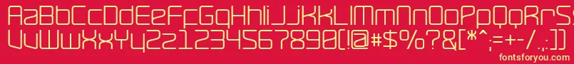 RavepartyPoster-fontti – keltaiset fontit punaisella taustalla