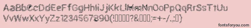 Schnoodle Font – Black Fonts on Pink Background