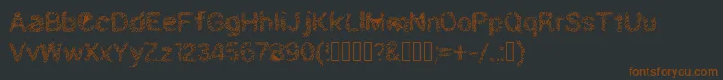 Шрифт Schnoodle – коричневые шрифты на чёрном фоне
