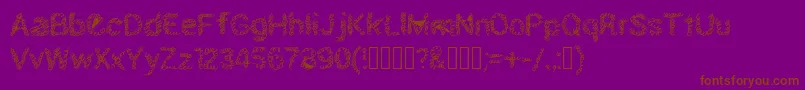 Schnoodle Font – Brown Fonts on Purple Background