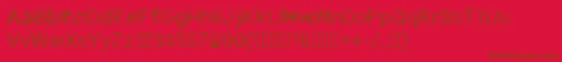 Schnoodle Font – Brown Fonts on Red Background