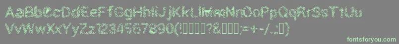 Schnoodle Font – Green Fonts on Gray Background