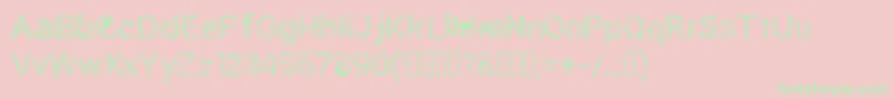 Schnoodle Font – Green Fonts on Pink Background