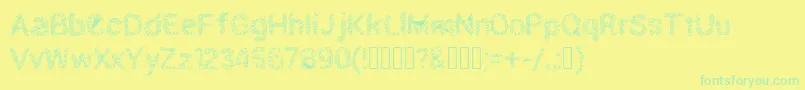 Schnoodle Font – Green Fonts on Yellow Background