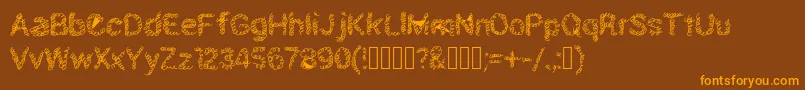 Schnoodle Font – Orange Fonts on Brown Background
