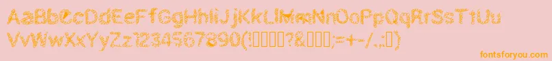 Schnoodle Font – Orange Fonts on Pink Background