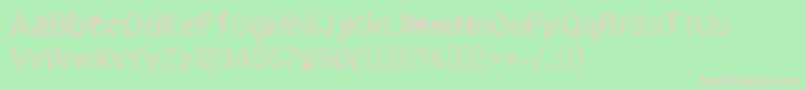 Schnoodle Font – Pink Fonts on Green Background