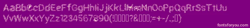 Schnoodle Font – Pink Fonts on Purple Background