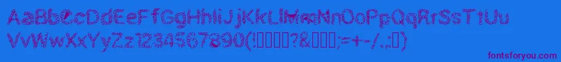 Schnoodle Font – Purple Fonts on Blue Background