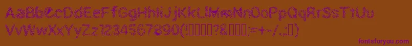 Schnoodle Font – Purple Fonts on Brown Background