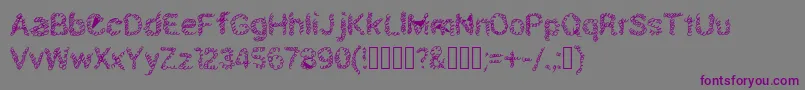 Schnoodle Font – Purple Fonts on Gray Background