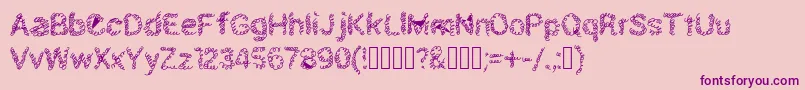 Schnoodle Font – Purple Fonts on Pink Background