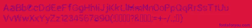 Schnoodle Font – Purple Fonts on Red Background