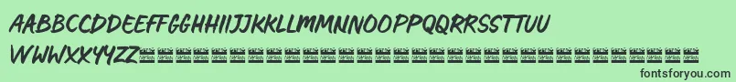 TheRealMagazineDemo Font – Black Fonts on Green Background