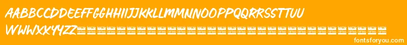 TheRealMagazineDemo Font – White Fonts on Orange Background