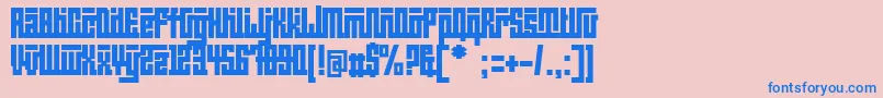 BeijingwigowhatCrazy Font – Blue Fonts on Pink Background