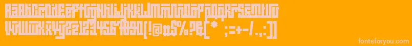 BeijingwigowhatCrazy Font – Pink Fonts on Orange Background