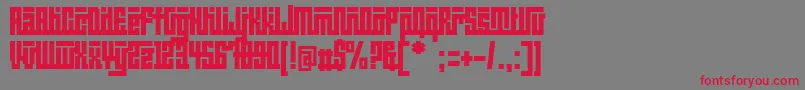 BeijingwigowhatCrazy Font – Red Fonts on Gray Background